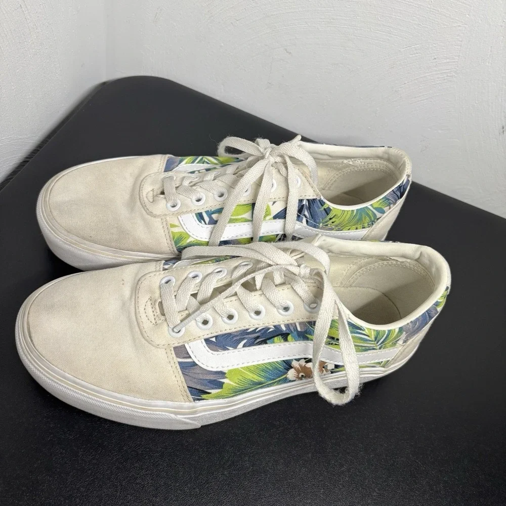 VANS WARD PLATFORM PARADISE FLORAL Shoes Women's Size 9.5 Skate Sneakers Casual‎